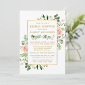 Invitation Aquarelle Roses Roses Roses Roses Verdure Fête des (Debout devant)