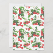 Invitation Aquarelle Rouge Cerises Garland Fête des mariées (Dos)