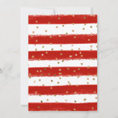 Invitation Aquarelle Rouge et bleu Mariage Fleurs (Dos)