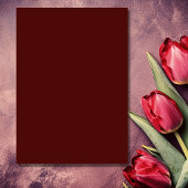 Invitation Aquarelle Rouges Tulipes Mariage Floral
