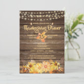 Invitation Aquarelle Russe Bois Automne Floral Thanksgiving (Debout devant)