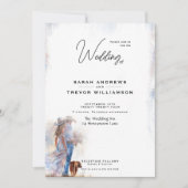 Invitation Aquarelle Russe Cowboy Mariage (Devant)