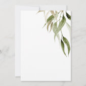 Invitation Aquarelle Russe Eucalyptus Fête des mariées (Dos)