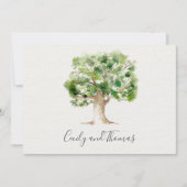 Invitation Aquarelle rustique Arboretum chêne (Devant)