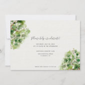 Invitation Aquarelle rustique Arboretum chêne (Dos)
