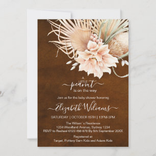 Invitation Aquarelle Rustique Boho Pampass Grass