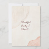 Invitation Aquarelle Rustique Brûlé Orange Thanksgiving Dîner (Dos)