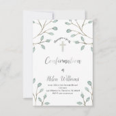Invitation aquarelle rustique | Confirmations (Devant)