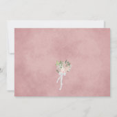 Invitation Aquarelle Rustique Dusty Rose Fête des mariées flo (Dos)