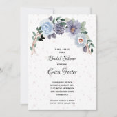 Invitation Aquarelle rustique Fête des mariées florale (Devant)