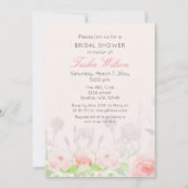 Invitation Aquarelle rustique Fête des mariées florale (Devant)