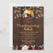 Invitation Aquarelle rustique fleurie gratteuse à action de p (Devant)