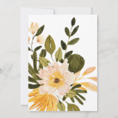 Invitation Aquarelle Rustique Floral Blush Fête des mariées r (Dos)