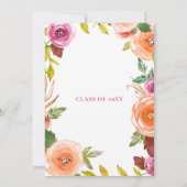 Invitation Aquarelle Rustique Floral Botanical Graduation Inv (Dos)