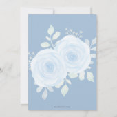 Invitation Aquarelle rustique Floral Dusty Fête des mariées b (Dos)