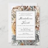 Invitation Aquarelle Rustique Floral Mariage de script modern (Devant)