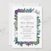 Invitation Aquarelle rustique Floral Succulents Mariage (Devant)