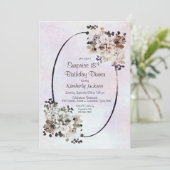 Invitation Aquarelle rustique Floral Surprise 18e anniversair (Debout devant)