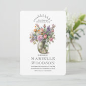 Invitation Aquarelle rustique Floral Surprise 80e anniversair (Debout devant)