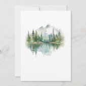 Invitation Aquarelle rustique Forêt Le voyage commence (Dos)