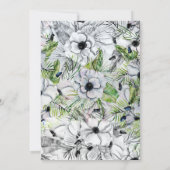 Invitation Aquarelle rustique Ice Bleu Floral Blanc Mariage (Dos)