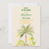 Invitation Aquarelle rustique Jungle Cute Dinosaur Baby showe (Devant)