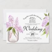Invitation Aquarelle rustique Lilacs Beau Mariage de printemp (Devant)