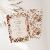 Invitation Aquarelle rustique Mariage de cadre Floral Automne