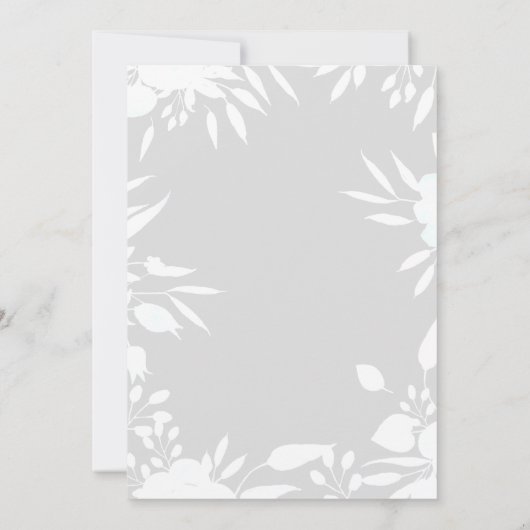 Invitation Aquarelle rustique Mariage rose (Dos)