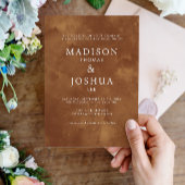 Invitation Aquarelle rustique Mariage vert sauvage