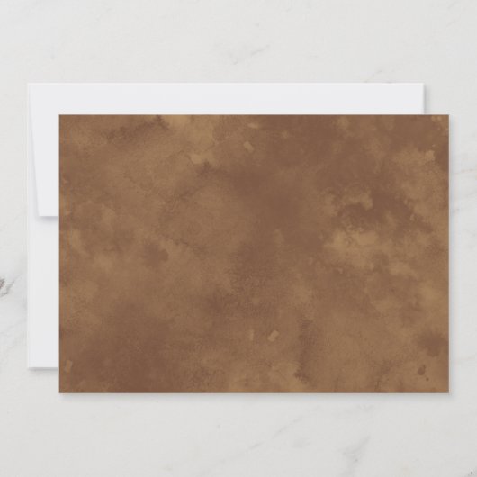 Invitation Aquarelle rustique Mariage vert sauvage (Dos)