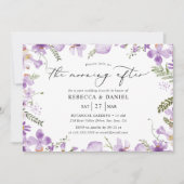 Invitation Aquarelle rustique matin après Brunch Mariage (Devant)