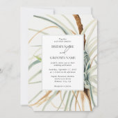 Invitation Aquarelle Rustique Neutral Boho Mariage botanique (Devant)
