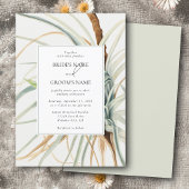 Invitation Aquarelle Rustique Neutral Boho Mariage botanique