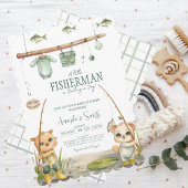 Invitation Aquarelle Rustique Petit Pêcheur Baby shower