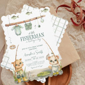Invitation Aquarelle Rustique Petit Pêcheur Baby shower