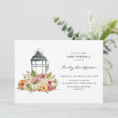 Invitation Aquarelle rustique Récolte d'automne Bébé Sprinkle (Debout devant)