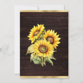 Invitation Aquarelle Rustique Tournesols Fête des mariées de  (Dos)