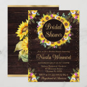 Invitation Aquarelle Rustique Tournesols Fête des mariées de  (Devant / Derrière)