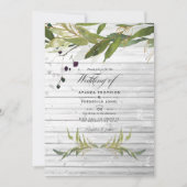 Invitation Aquarelle rustique Verdure Campagne Mariage de gra (Devant)
