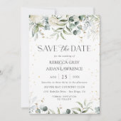 Invitation Aquarelle rustique Verdure Mariage Enregistrer la  (Devant)