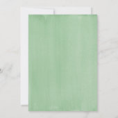 Invitation Aquarelle rustique Verdure Sprig Sexe Révélation (Dos)