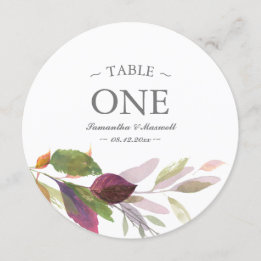 Invitation Aquarelle rustique vert Numéro de tableau