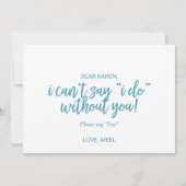 Invitation Aquarelle Sable & Mer Serez-vous ma femme d'honneu (Dos)