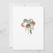 Invitation Aquarelle Safari Wild One 1er anniversaire Boy Inv (Dos)