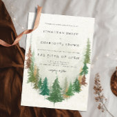 Invitation Aquarelle Sage Green Forest Mariage rustique