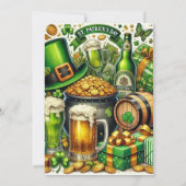 Invitation Aquarelle Saint Patrick's Day Sweet sixteen (Dos)