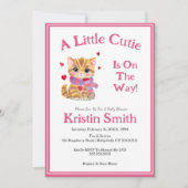 Invitation Aquarelle Saint Valentin Baby shower Kitty (Devant)