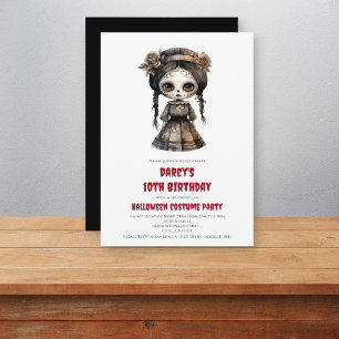 Invitation aquarelle sally doll spottacular anniversaire