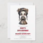 Invitation aquarelle sally doll spottacular anniversaire (Devant)